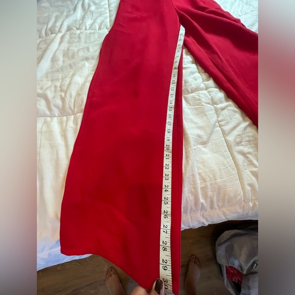 Red Slit Jumpsuit - Picture 9 of 13
